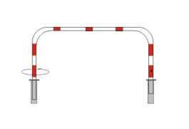 Wegesperre Ø 60 mm, drehbar u. herausnehmbar, Sperrbreite: 1000 mm